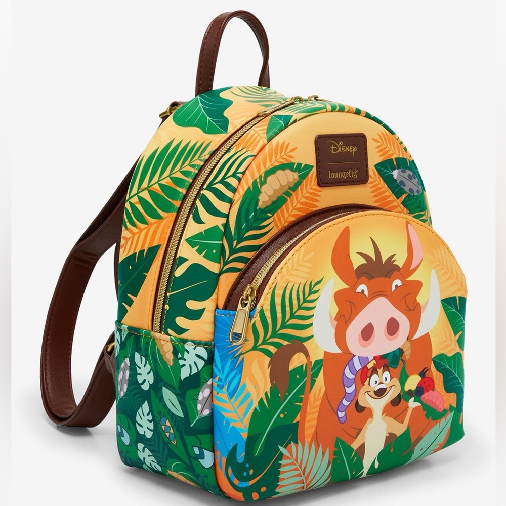 Loungefly Disney The Lion King Timon & Pumbaa Mini Backpack NEW - Picture 3 of 5